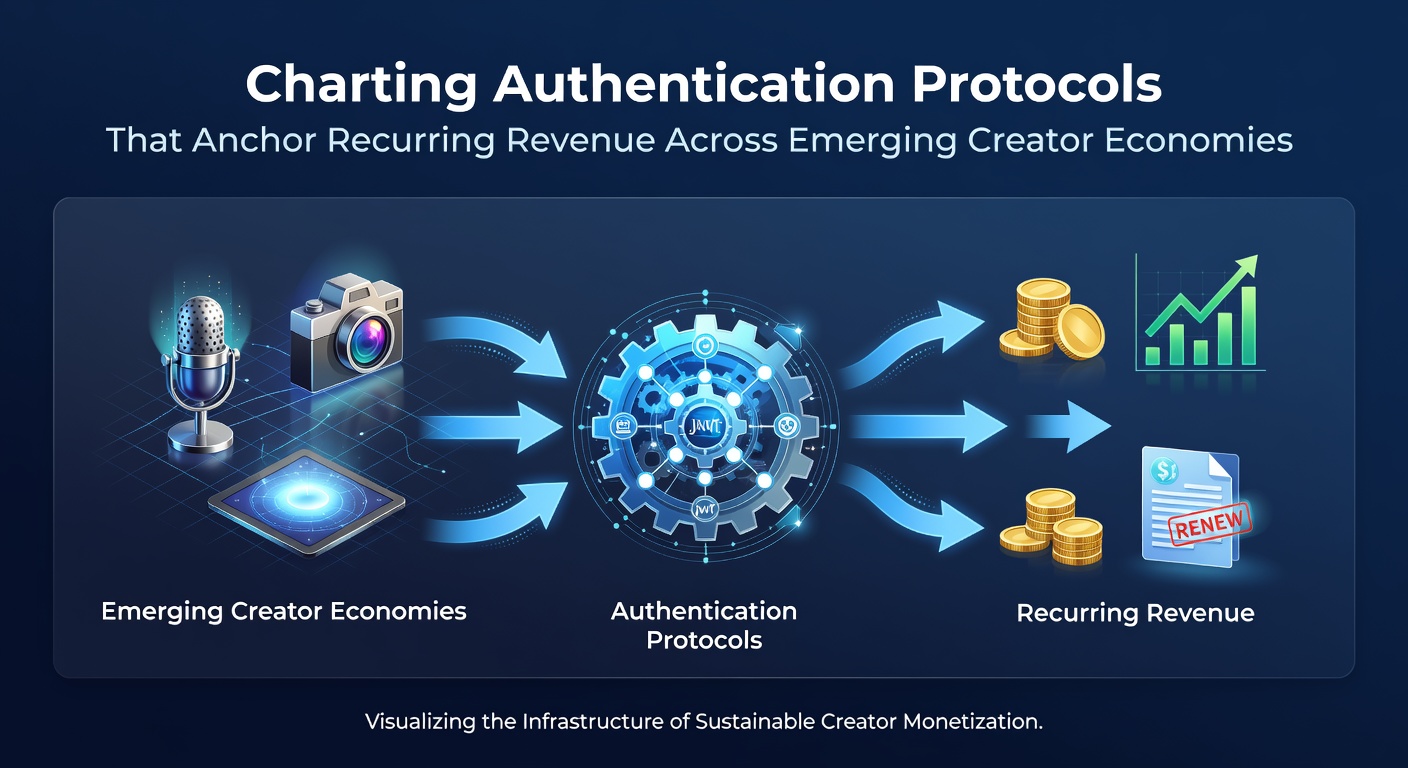 Authentication protocols securing recurring payments for creators in emerging markets