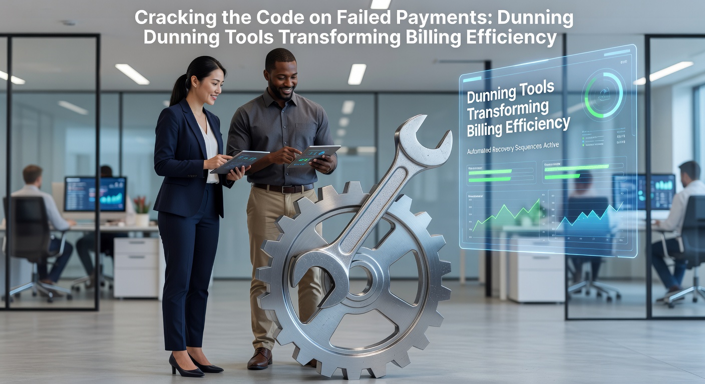 Graph showing declining failed payment rates with dunning tool implementation in subscription billing systems