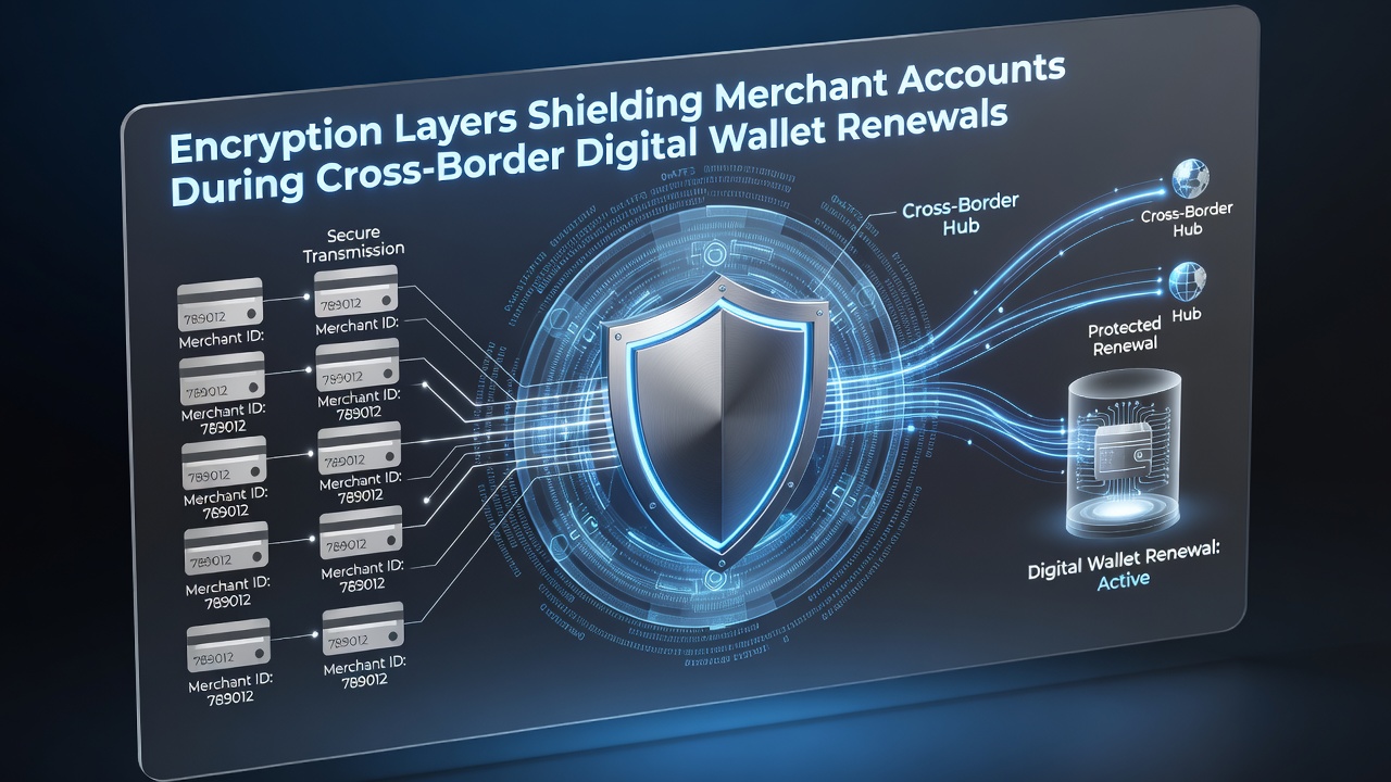 Secure data flow between digital wallets and merchant accounts across borders