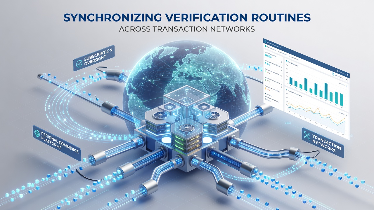 Transaction networks coordinating verification processes for subscription services in regional commerce